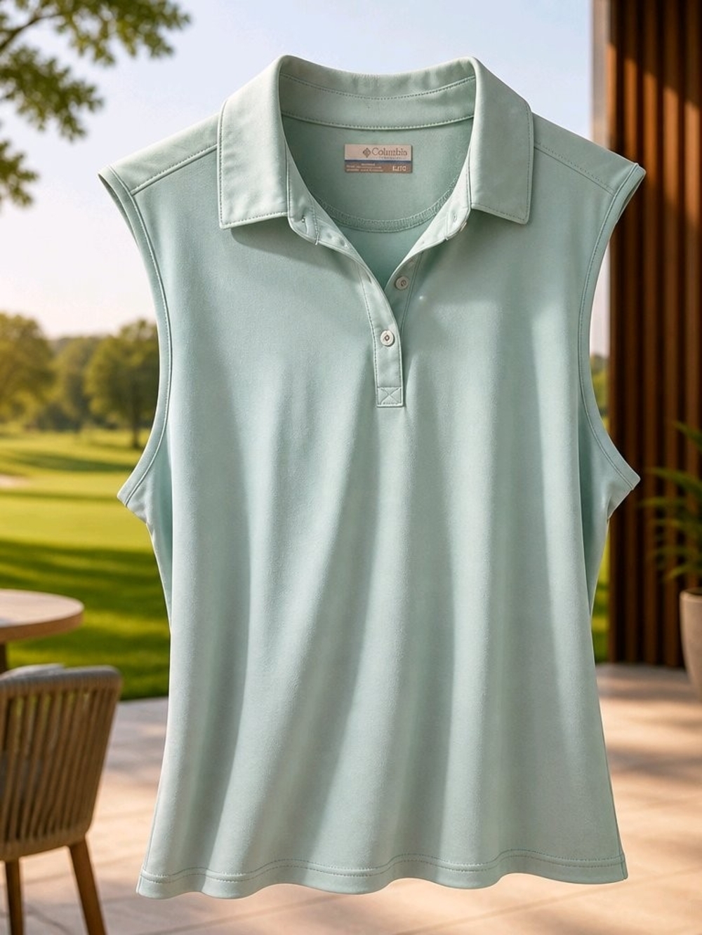 Columbia Women’s Sleeveless Polo Top in Mint Green